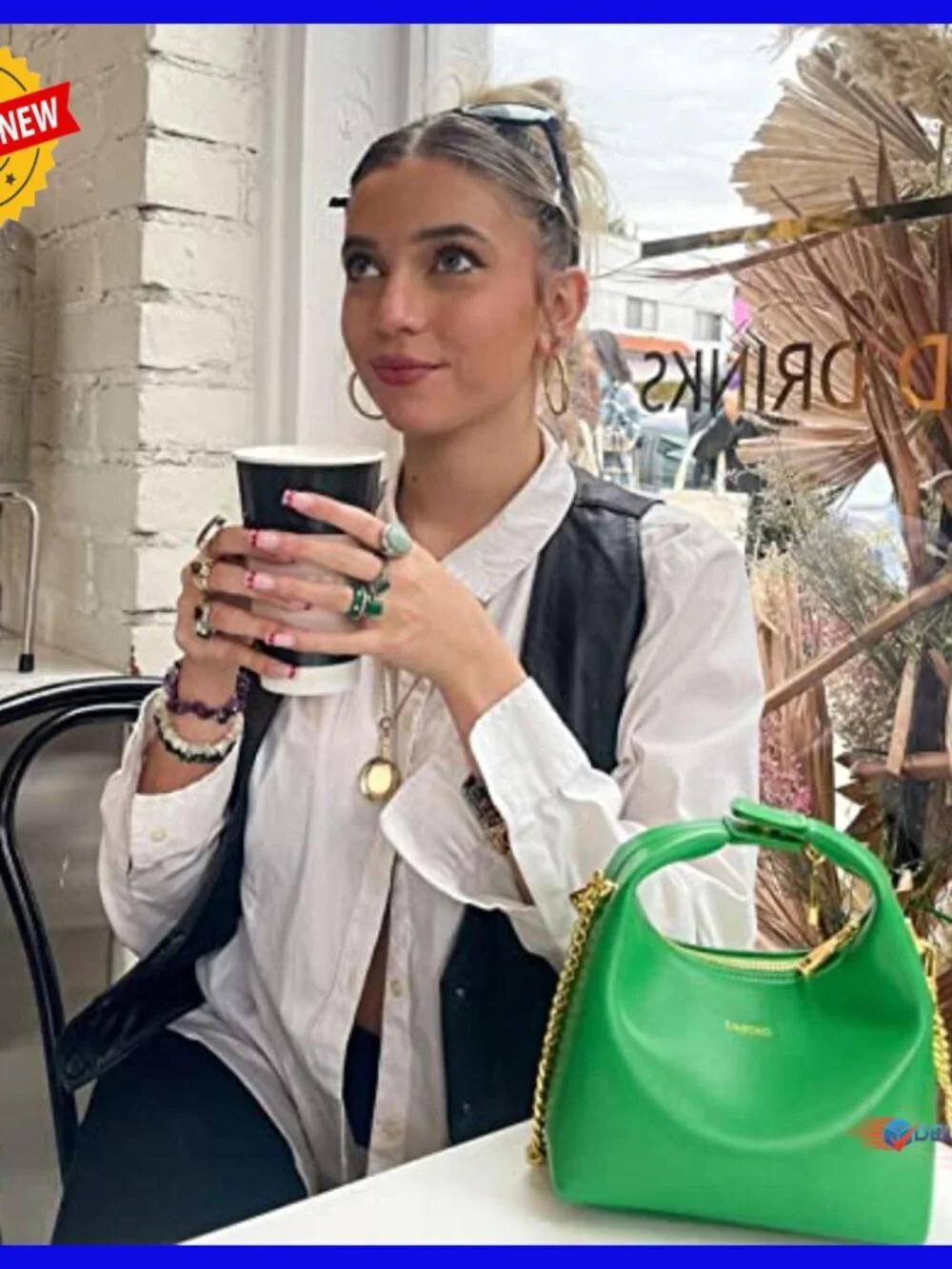 Small Vegan Leather Hobo Crossbody Bag with Top Handle, Mini Purse